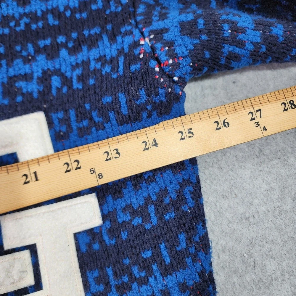 Tommy Hilfiger Ombre Textured Cardigan‎ Varsity Sweater Mens XL Multicolor Heavy